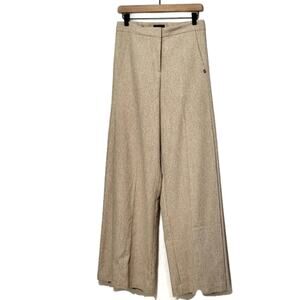 Ottod'Ame Made In Italy Wool Blend Wide Leg Flare Palazzo Trouser Pant Size 4